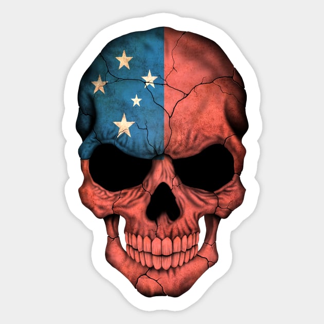 Samoan Flag Skull Sticker by jeffbartels